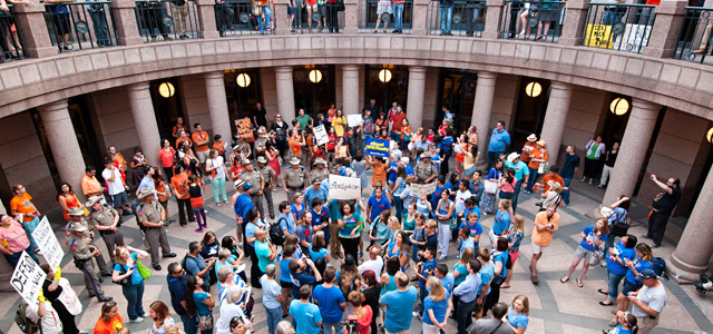 Texas Capitol Abortion Rights Protest/Rally, July 1, 2013.  Credit: Flickr Vision