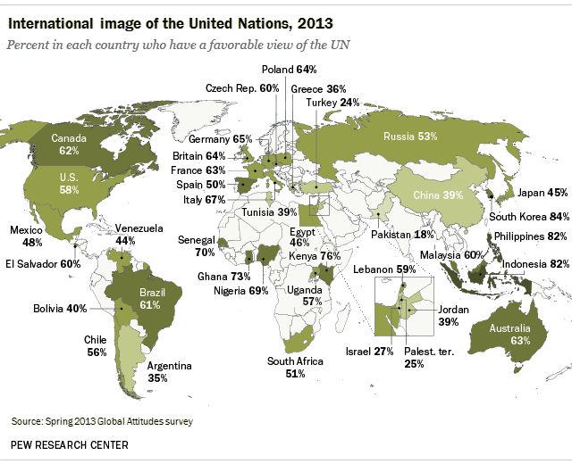 Number of troops to UN peacekeeping by country, 2015 - World