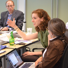 Elizabeth Green of Education News Colorado speaks at the Future of Nonprofit Journalism event.