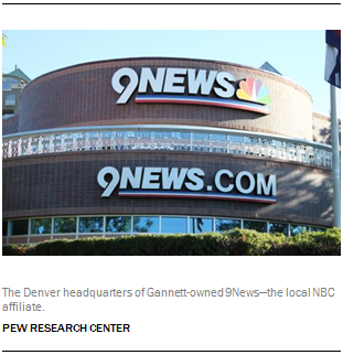 The Denver headquarters of Gannett-owned 9News—the local NBC affiliate.