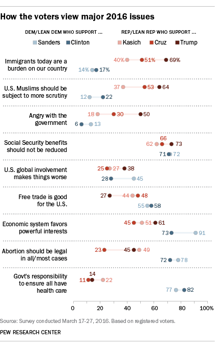 How the voters view major 2016 issues