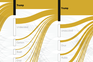 Explore change and stability in the race for the Republican presidential nomination over the course of 2015 and early 2016. 